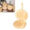 Dough Pressing Tool, Wood Corn Tortilla Press Tool, Dumpling Skin Making Mold with Nonslip Handle, Multifunction Dough Presser Empanada Maker for Homemade Tortillera, Roti, Chapati, Taco view 3