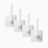 Hat Hooks for Wall Baseball Caps,4PCS Adhesive Hat Organizer for Baseball Caps,Hat Hanger Storage Cap Organizer, No Drilling Strong Hat Holder for Door, Closet, Bedroom,Office (White) view 3