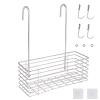 Antrader Hanging Shower Rack,Shower Caddy Hanging,Hung on the Faucet or the Door,the Back Hook Can be Rotated,No Drilling,304 Stainless Steel,Single Layer Shelf view 1