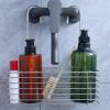 Antrader Hanging Shower Rack,Shower Caddy Hanging,Hung on the Faucet or the Door,the Back Hook Can be Rotated,No Drilling,304 Stainless Steel,Single Layer Shelf view 4