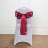 Balsa Circle 100 Burgundy Satin Chair Sashes Bows Ties for Wedding Decorations Party Supplies Events Chair Covers Decor Banquet Reception view 4