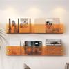 KWOKING Modern Floating Book Shelf 5.9"H Acrylic Wall Mounted Bookcase Picture Book Magazine Rack Wall Rack WallMount Bookshelf Decoration Newspaper Display Book Rack Orange 31.5"L x 1.4"W x 5.9"H view 3