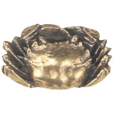VOSAREA Brass Crab Figurine for Home Decor Retro Crab Statue Decoration for Living Room Small Unique Table Decoration