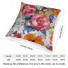 ArogGeld Bright Floral Pink Rose Colourful Farmhouse Cushion Covers Watercolor Rose Peony Flower Throw Pillow Cushion Oriental Toile Chinoiserie Double Side Pillow Sham 16x16in White Linen view 2