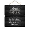 Wood Plaque Sign Wall Hanging Welcome Yoga Class In Session Please Do Not Disturb Custom Wooden Sign Wall Hanging Home Decor Cabin Sign 30X15Cm 6X12 Inch (Wood Color) view 1