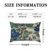 ArogGeld Blue and Green Scenic Chinoiserie Farmhouse Throw Pillow Asian Dynasty Garden White Linen Sofa Cushion Cover Japanese Chinoiserie Lumbar Pillow Cover Case for Sofa Chair 16x24in view 2