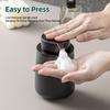 AZMOYAC Black Foaming Soap Dispenser - Modern Ceramic Foam Hand Soap Dispenser Bathroom, 12 Oz Facial Cleanser Dispenser Bottle with Foam Pump, Refillable Wash Dish Dispenser for Kitchen view 2