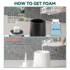 AZMOYAC Black Foaming Soap Dispenser - Modern Ceramic Foam Hand Soap Dispenser Bathroom, 12 Oz Facial Cleanser Dispenser Bottle with Foam Pump, Refillable Wash Dish Dispenser for Kitchen view 4