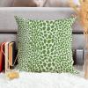 ArogGeld Green Cheetah Farmhouse Throw Pillow Cushion Leopard Print Cow Animal Spots Green Home Decor Sofa Cushion Cover Japanese Chinoiserie Accent Pillow for Living Room 18x18in White Linen view 4