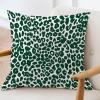 ArogGeld Leopard Graphite Green Cheetah Throw Pillow Cushion Peacock Green Animal Print Leopard Throw Pillow Traditional Chinese Chinoiserie Throw Pillowcase for Sofa 24x24in White Linen view 3