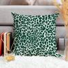 ArogGeld Leopard Graphite Green Cheetah Throw Pillow Cushion Peacock Green Animal Print Leopard Throw Pillow Traditional Chinese Chinoiserie Throw Pillowcase for Sofa 24x24in White Linen view 4