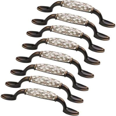 BAZAC 8 pcs Kitchen Office Furniture Door/Drawer Pull Handle Cupboard Door Handles Wardrobe Chest Door Handle Pulls/Knobs-Hole Distance 96 mm