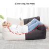 DESHVA Giant Bean Bag Cover, Lazy Lounger Bean Bag Storage Chair Cover Stuffed Animal Storage for Organizing Children Plush Toys or Memory Foam Extra Large 115x74x63cm,Yellow view 3