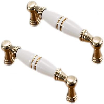 BAZAC 2pcs Crystal Drawer Handles Drawer Wardrobe Kitchen Door Knob Cabinet Pull Door Handle Cupboard Hardware for Home Decorating-96 mm