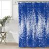 EZON-CH Shower Curtains for Bathroom, Abstract Blue Ombre Texture Painting Desgin Shower Curtain Set Polyester Waterproof Fabric Bath Curtain with Hooks for Home Hotel Apartment Farmhouse 48x72 inch view 1