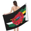 Flag of Dominica Cool Summer Absorbent Bath Towels Resist Sweat 52x32 in view 3