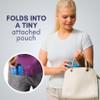 Nereiva 55 Pound Reusable Shopping Bag Ocean Blue - Foldable into a Small Pouch - Washable Reusable Grocery Bag, Durable & Stylish with handles for Easy Shoulder or Hand Carry view 3