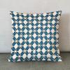 MangGou Geometric Pillow Covers Chinoiserie Throw Pillow Cover Blue Abstract Geometric Pillow Case Cushion Cover Home Decor for Sofa Couch Bed Office Car 26x26in view 2