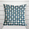 MangGou Geometric Pillow Covers Chinoiserie Throw Pillow Cover Blue Abstract Geometric Pillow Case Cushion Cover Home Decor for Sofa Couch Bed Office Car 26x26in view 3