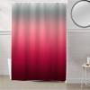 EZON-CH Shower Curtains for Bathroom, Grey Rose Red Stripe Gradient Shower Curtain Set Polyester Waterproof Fabric Bath Curtain with Hooks for Home Hotel Apartment Farmhouse 54x78 inch view 2