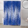 EZON-CH Shower Curtains for Bathroom, Abstract Blue Ombre Texture Painting Desgin Shower Curtain Set Polyester Waterproof Fabric Bath Curtain with Hooks for Home Hotel Apartment Farmhouse 36x78 inch view 2