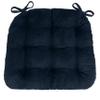 Barnett Home Decor Dining Chair Pad with Ties Corduroy Navy Blue - Size Small 15 x 17 Chair Cushion - Latex Foam Fill Cushion, Reversible, Machine Washable - Pinwale view 1