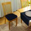 Barnett Home Decor Dining Chair Pad with Ties Corduroy Navy Blue - Size Small 15 x 17 Chair Cushion - Latex Foam Fill Cushion, Reversible, Machine Washable - Pinwale view 4