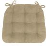Barnett Home Decor Dining Chair Pad with Ties Corduroy Beige -Size Medium 16.5 x 18 16.5 x 18 Chair Cushion - Latex Foam Fill Cushion, Reversible, Machine Washable - Pinwale (Taupe/XL) view 1