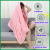 AOKLEY Shower Robe for Women Changing Towel Robe with Front Pocket Wearable Bath Towel for Women, Adjustable Closure Bath Towel for Sauna Beach Pool Gym Travel (Purple) view 3