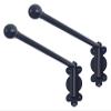 Curtain Rod Heavy Duty Swing Arm Window Curtain Rod With Finials, Half Curtain Rods For Side Panels Portiere Door Curtain Rod (Color : Black, Size : 20IN) (Color : Black, Size : 28IN*2) view 1