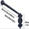 Curtain Rod Heavy Duty Swing Arm Window Curtain Rod With Finials, Half Curtain Rods For Side Panels Portiere Door Curtain Rod (Color : Black, Size : 20IN) (Color : Black, Size : 28IN*2) view 2