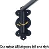 Curtain Rod Heavy Duty Swing Arm Window Curtain Rod With Finials, Half Curtain Rods For Side Panels Portiere Door Curtain Rod (Color : Black, Size : 20IN) (Color : Black, Size : 28IN*2) view 4