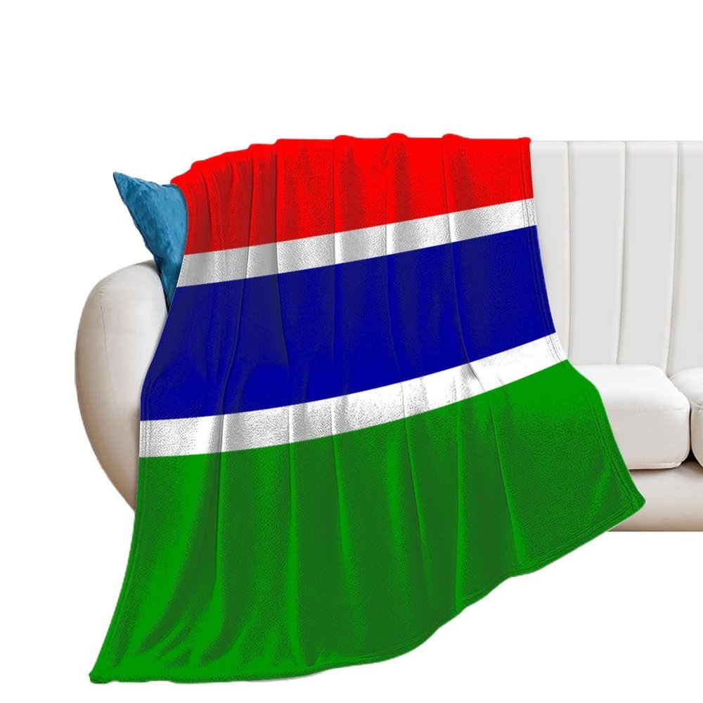 Calculay Gambia Flag Blanket-Soft and Cozy Warm Blanket Decoration for Sofa/Bed/Travel/Camping/Birthday/Suitable for Kids Adults 60"*80"150 * 200cm