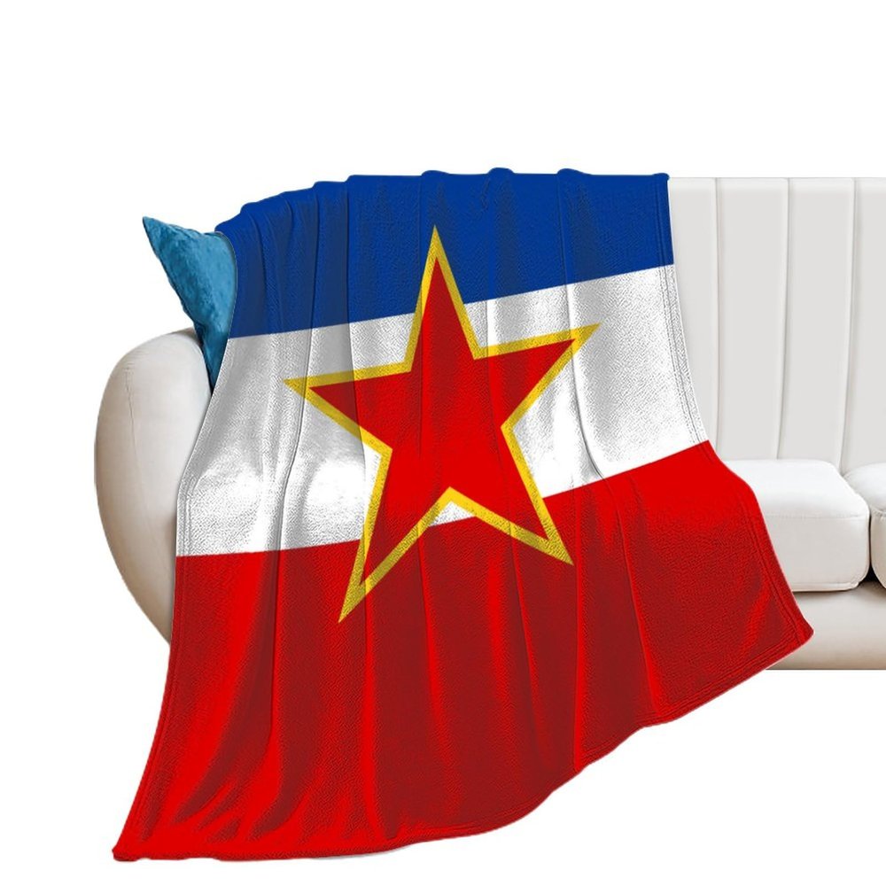 Calculay Yugoslavia Flag Blanket Super Soft Cozy Throw Blanket for Sofa/Bed/Bedroom/Living Room/Bed Blanket/Travel Blanket 50"*60"130 * 150cm