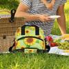 Bright Sunflower Lunch Tote bag for Women Men Reusable Lunch box Cooler Bag for Adult Lunchbox Bag Leakproof Lunchbag with Shoulder Strap for Work Office Picnic Beach view 2