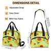 Bright Sunflower Lunch Tote bag for Women Men Reusable Lunch box Cooler Bag for Adult Lunchbox Bag Leakproof Lunchbag with Shoulder Strap for Work Office Picnic Beach view 4