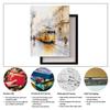Tram Urban Landscape Wall Art,Balkan Streets,Bosnia,Sarajevo,Zagreb,Boheme,Belgrade,Watercolor Art Print For Office Living Room Wall Art Bedroom Wall Art Stretched~12"X16" Canvas Print With Frame view 2