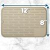 Large Silicone Dish Drying Mat for Kitchen Counter or Under Sink, 16" x 12" Large, Waterproof Pet Feeding Mat, Water Bowls, Under Drying Racks for Dishes, Coffee Bars, Bar Mats (Beige) view 2