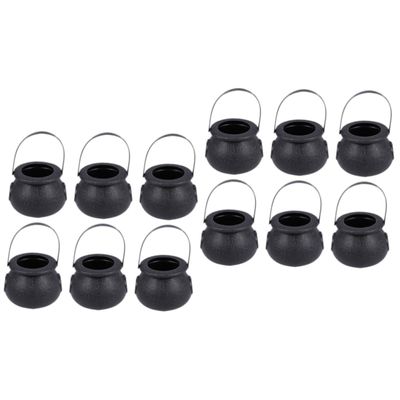 Artibetter 16 Pcs Candy Kettle Sunglasses Booth Witch Candy Jar Cauldron Pots Halloween Buckets Halloween Goodie Bags Fillers Bucket Black Basket Pot for Caldron Pot Caldren