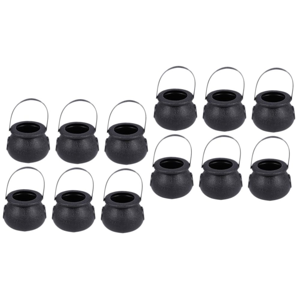 Artibetter 16 Pcs Candy Kettle Sunglasses Booth Witch Candy Jar Cauldron Pots Halloween Buckets Halloween Goodie Bags Fillers Bucket Black Basket Pot for Caldron Pot Caldren