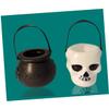 Artibetter 16 Pcs Candy Kettle Sunglasses Booth Witch Candy Jar Cauldron Pots Halloween Buckets Halloween Goodie Bags Fillers Bucket Black Basket Pot for Caldron Pot Caldren view 3