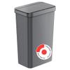 iTouchless Prime 13.2 Gallon Sensor Kitchen Trash Can with Lid, Durable Dent-Proof, Slim and Space-Saving, Automatic Trashcan Wastebasket for Home, Office, Business, Garage, Living Room, Gray Plastic view 1