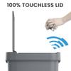 iTouchless Prime 13.2 Gallon Sensor Kitchen Trash Can with Lid, Durable Dent-Proof, Slim and Space-Saving, Automatic Trashcan Wastebasket for Home, Office, Business, Garage, Living Room, Gray Plastic view 2