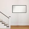 Amanti Art Black Bathroom Mirror for Over Sink, 25x47 Custom Made Lucie Black Rectangle Vanity Mirror, Oversize Modern Wood Frame, Hangs Horizonally and Vertically, Wall Decor view 4