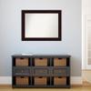 Amanti Art Brown Bathroom Mirror for Over Sink, 27x35 Custom Made Coffee Bean Brown Rectangle Vanity Mirror, Large Casual Wood Frame, Hangs Horizonally and Vertically, Wall Decor view 4