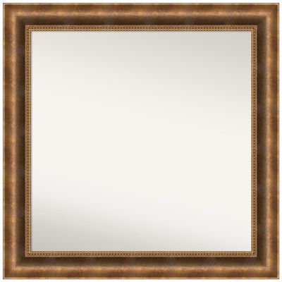 Amanti Art Bronze Bathroom Mirror for Over Sink, 29x29 Custom Made Manhattan Bronze Square Vanity Mirror, Medium Traditional Wood Frame, Hangs Horizonally and Vertically, Wall Decor