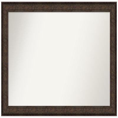 Amanti Art Bronze Bathroom Mirror for Over Sink, 35x52 Custom Made Ridge Bronze Rectangle Vanity Mirror, Oversize Traditional Wood Frame, Hangs Horizonally and Vertically, Wall Decor