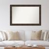 Amanti Art Bronze Bathroom Mirror for Over Sink, 35x52 Custom Made Ridge Bronze Rectangle Vanity Mirror, Oversize Traditional Wood Frame, Hangs Horizonally and Vertically, Wall Decor view 4