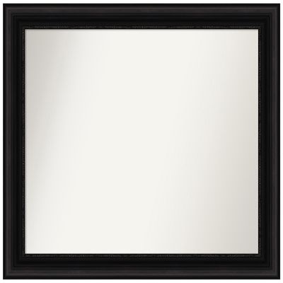 Amanti Art Black Bathroom Mirror for Over Sink, 34x40 Custom Made Parlor Black Rectangle Vanity Mirror, Large Traditional Wood Frame, Hangs Horizonally and Vertically, Wall Decor
