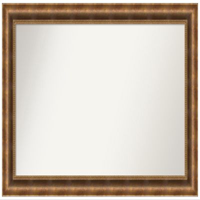 Amanti Art Bronze Bathroom Mirror for Over Sink, 27x43 Custom Made Manhattan Bronze Rectangle Vanity Mirror, Large Traditional Wood Frame, Hangs Horizonally and Vertically, Wall Decor